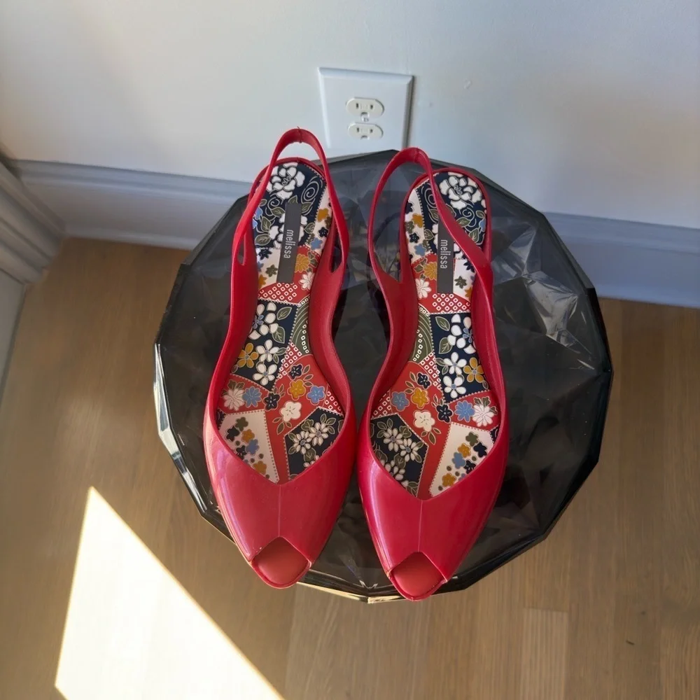 Melissa Zen Rubber Sandals Red - Picture 6 of 8